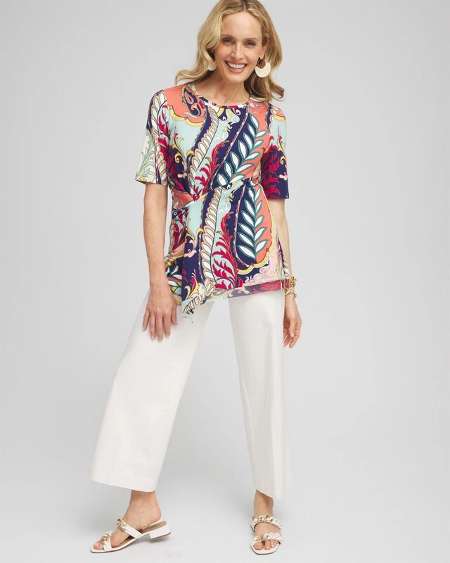 Touch of Cool Abstract Draped Tunic - image 2